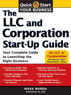 cover image of LLC and Corporation Start-Up Guide